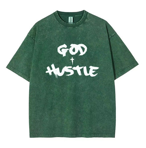 Green Vintage Acid Wash OverSized Tee