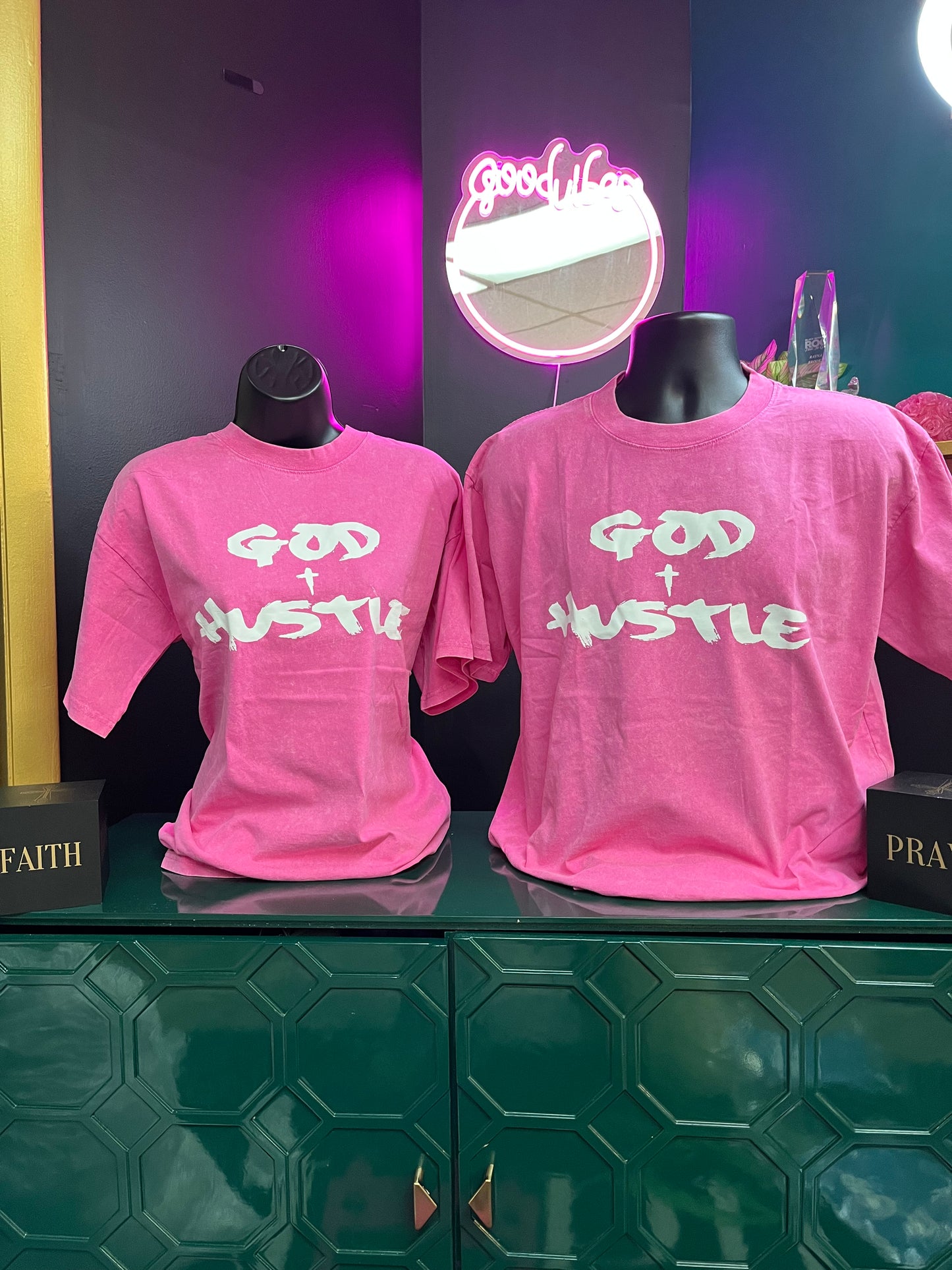 Pink Vintage Wash Oversized Tee